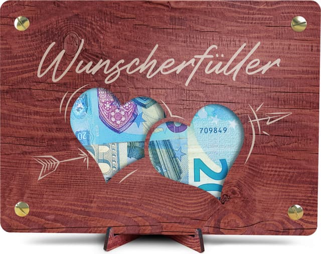 Wunscherfüller Geldgeschenk - XL Geldgeschenk aus Holz 🎁