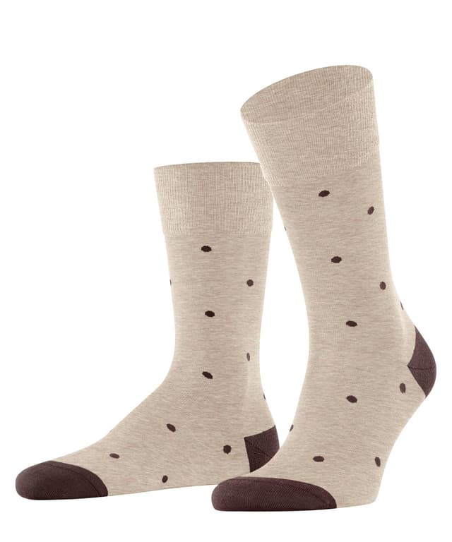 FALKE Herren Dot Socken 🧦 1 Paar 47-50 Beige Taupe Melange 4045 - Deal des Tages!