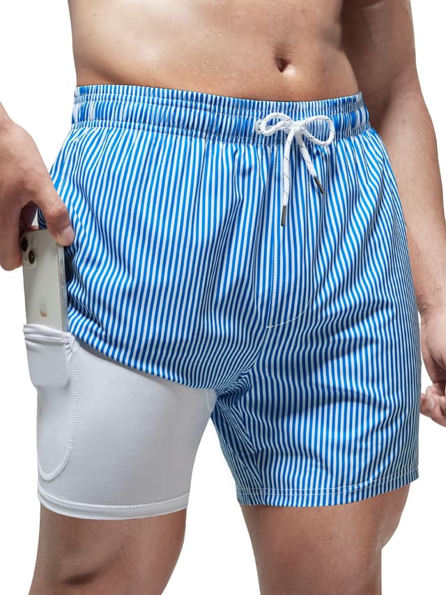 Arcweg Badehose für Herren 🩳 2 in 1 Schnelltrocknend Strandhose Männer 🏄‍♂️