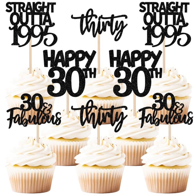 30. Geburtstag Tortendeko - Cupcake Toppers Straight Outta 1995 🎉🎂
