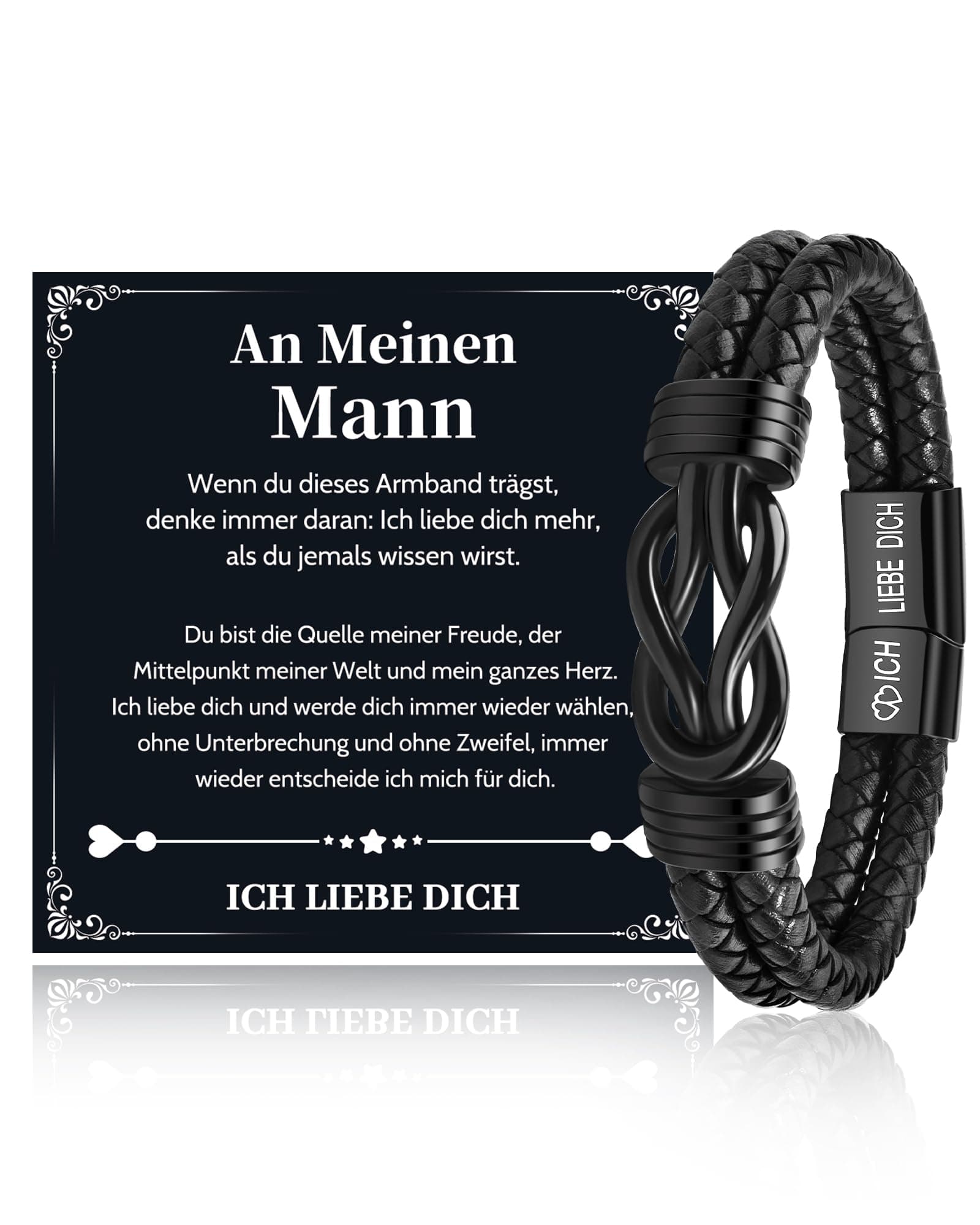 VU100 Ich Liebe Dich Lederarmband für Männer 🎁