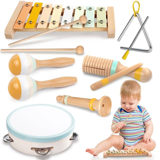 🎶 Musikinstrumente für Kinder - Holzspielzeug ab 3 Jahre 🥁🎵