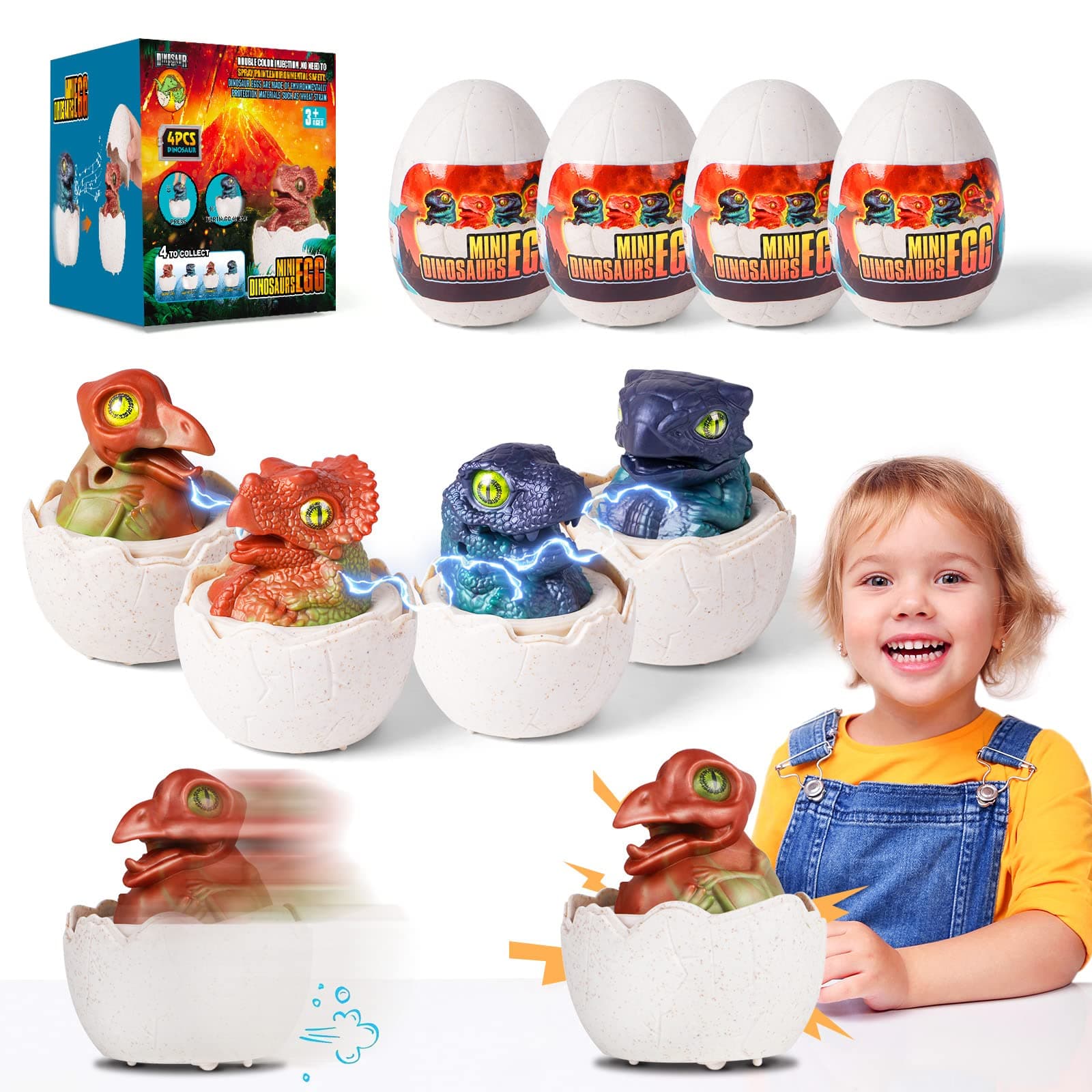 VATOS Dinosaurier Spielzeug Ostereier - Dinosaurier Auto für 2-6 Jahre alte Kinder 🦕🦖
