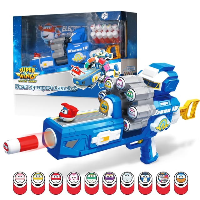 🚀 Super Wings Schießspiele Spielzeugpistole - Kinderspielzeug für Jungen und Mädchen