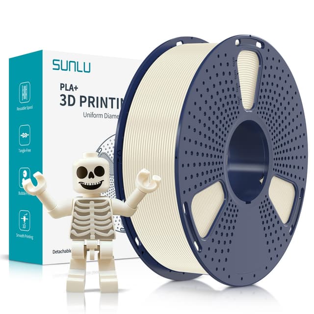 SUNLU PLA Plus 3D Drucker Filament 1.75mm - Knochenweiß