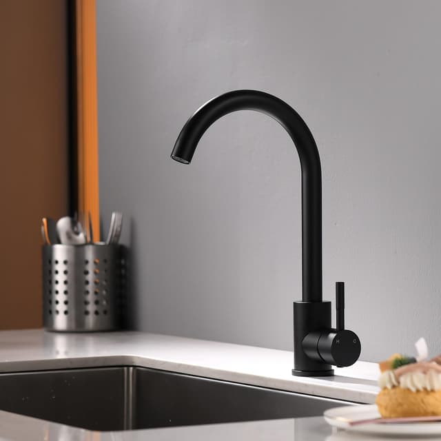TIMACO Wasserhahn Küche Schwarz 360° Schwenkbar 🚰