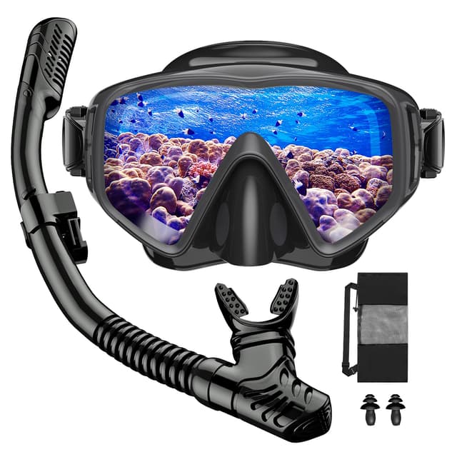 🤿 JEMULICE Schnorchelset für Erwachsene - Anti-Leck & Anti-Fog Tauchmaske 🌊