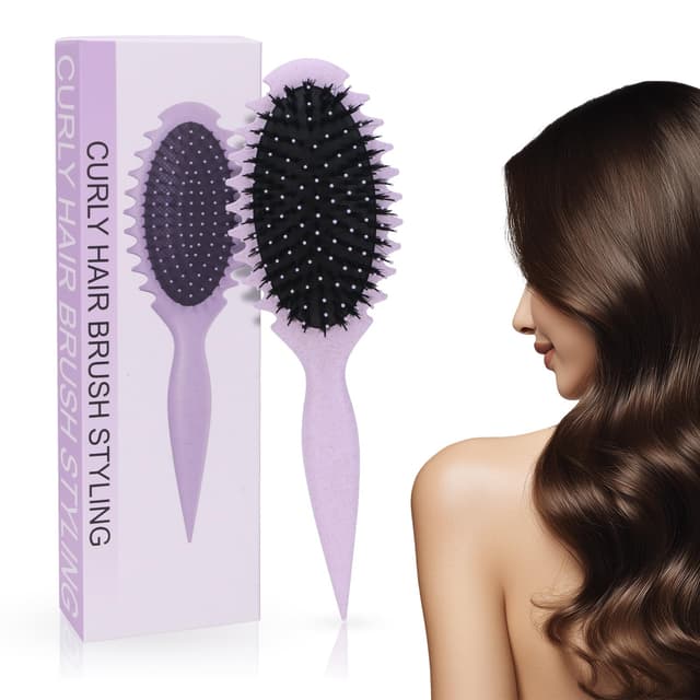 Kimsky Lockenbürste für alle Haartypen - Lila 🌹
