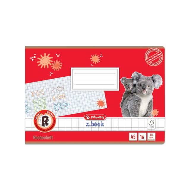 📚 Herlitz Schulheft x.book A5, Lineatur R, 1. Klasse, 16 Blatt, 10 Stück 📚