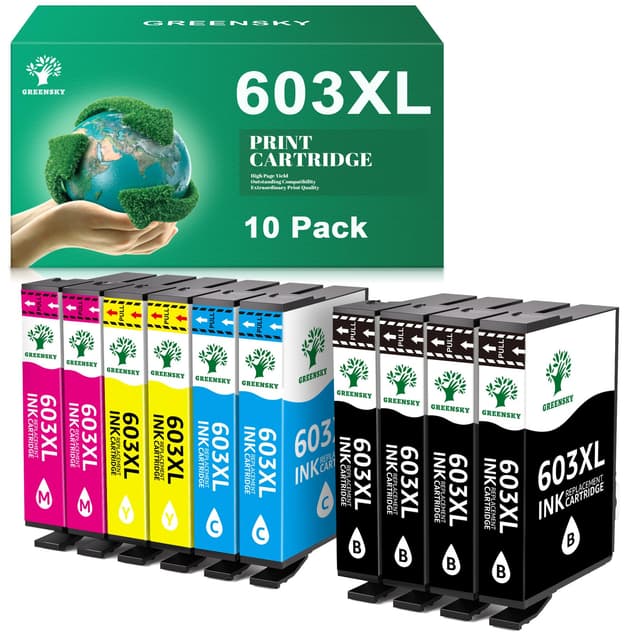 GREENSKY 603XL Druckerpatronen 603 Kompatibel für Epson 603 XL