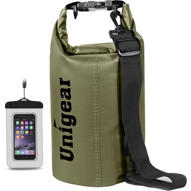 Unigear Trockentasche 30L Armee Grün 🎒 Wasserdichter Beutel Rucksack 🌊 Wasserdichte Taschen Seesack Packsack mit Handytasche und Gurte