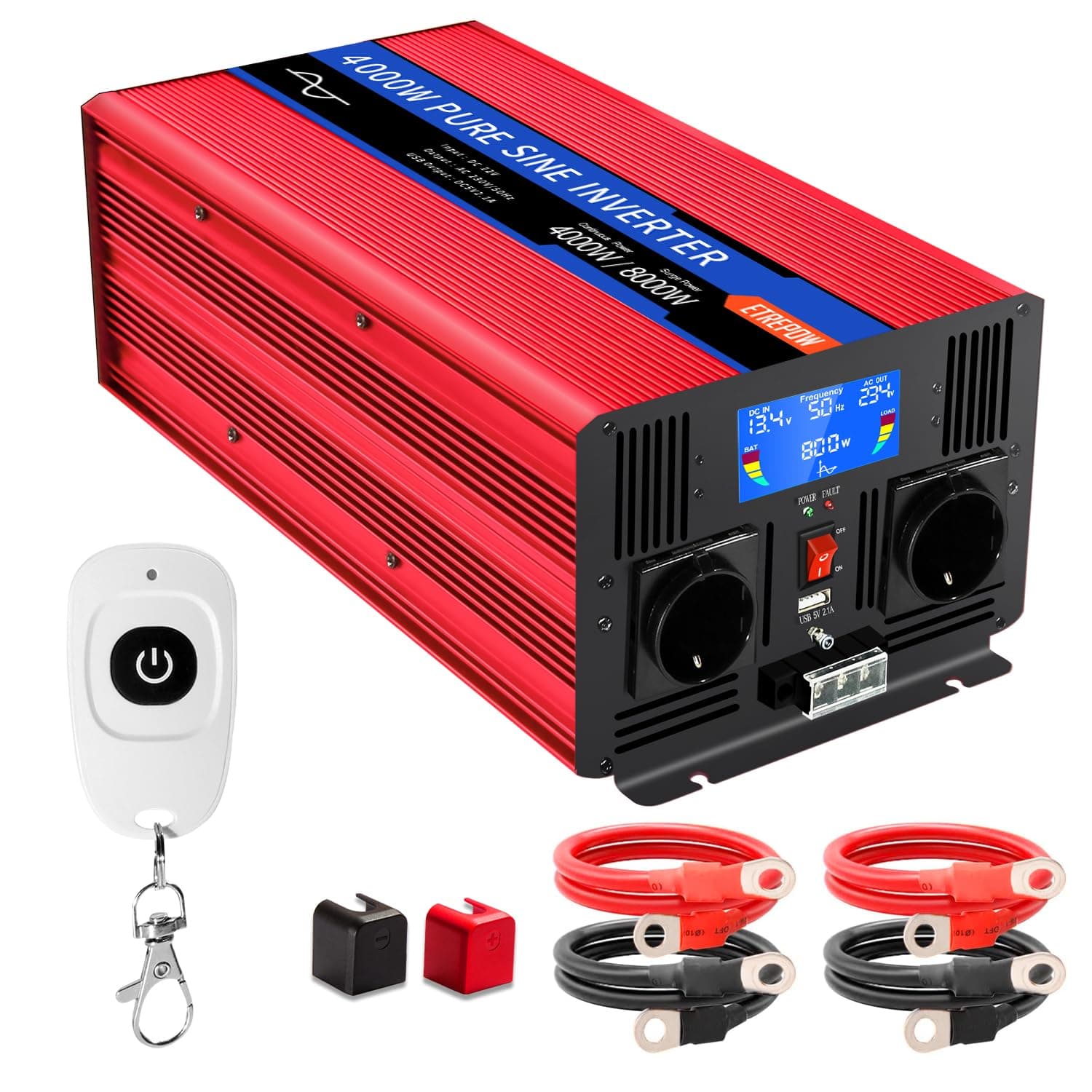 ETREPOW 4000w Spannungswandler 12v 230v Reine Sinus Wechselrichter 🌞🔋