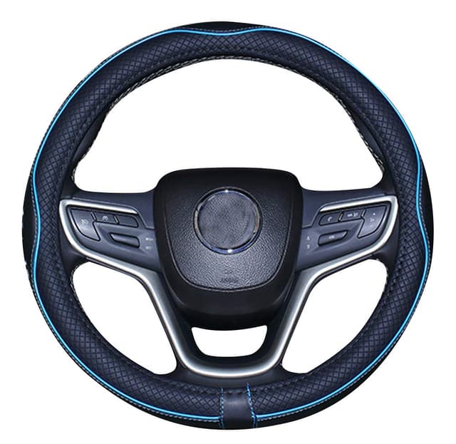 Mayco Bell 2019 Neue Schwarze Mikrofaser-Lederlenkradabdeckung 🚗🔵 für F-150 Tundra Range Rover