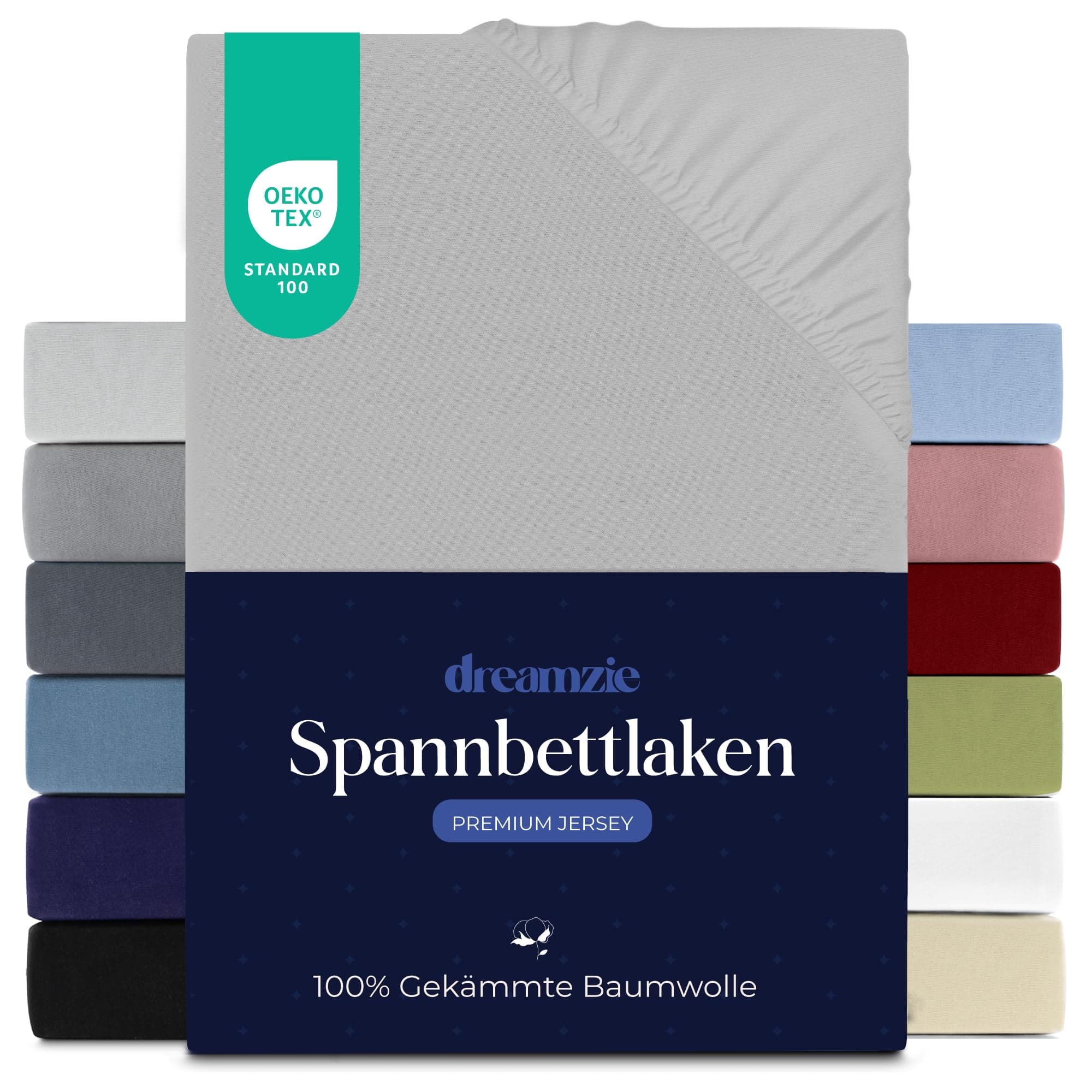 Dreamzie Premium Spannbettlaken 160x200 cm - Luxuriöser Komfort aus 100 % Baumwolle! 😍