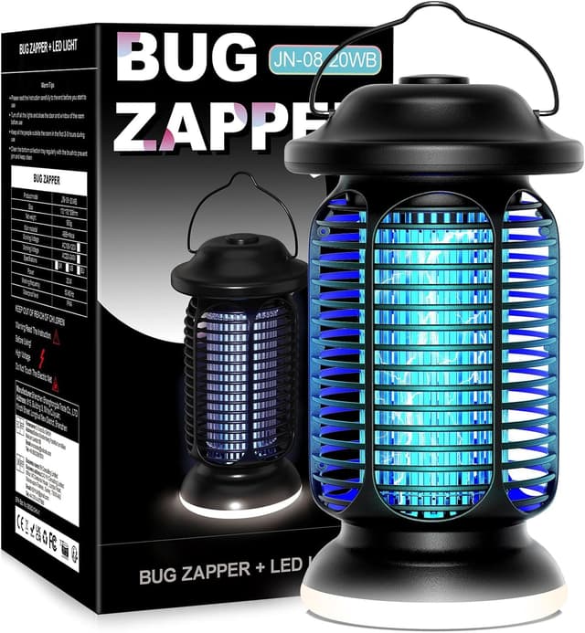 EUQQZU Insektenvernichter Elektrisch 4000V mit LED Licht 🦟🪰