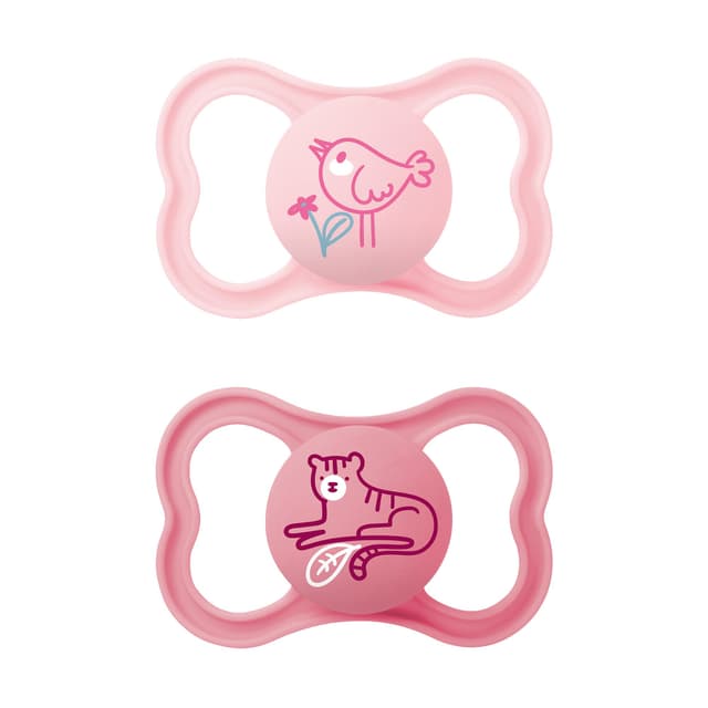 👶 MAM Schnuller Air S235 16+ Monate Rosa (2 Stück) mit Sterilisierungsbox - Deal