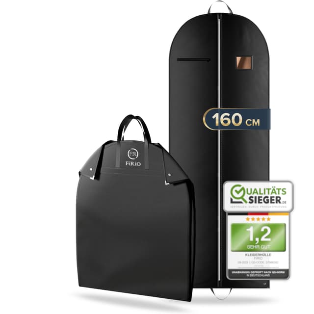 👔👜 FiRiO® Premium Kleidersack lang 160 cm - 50% DICKERES MATERIAL - Faltbare Kleidersack Reisetasche - Business Anzugtasche