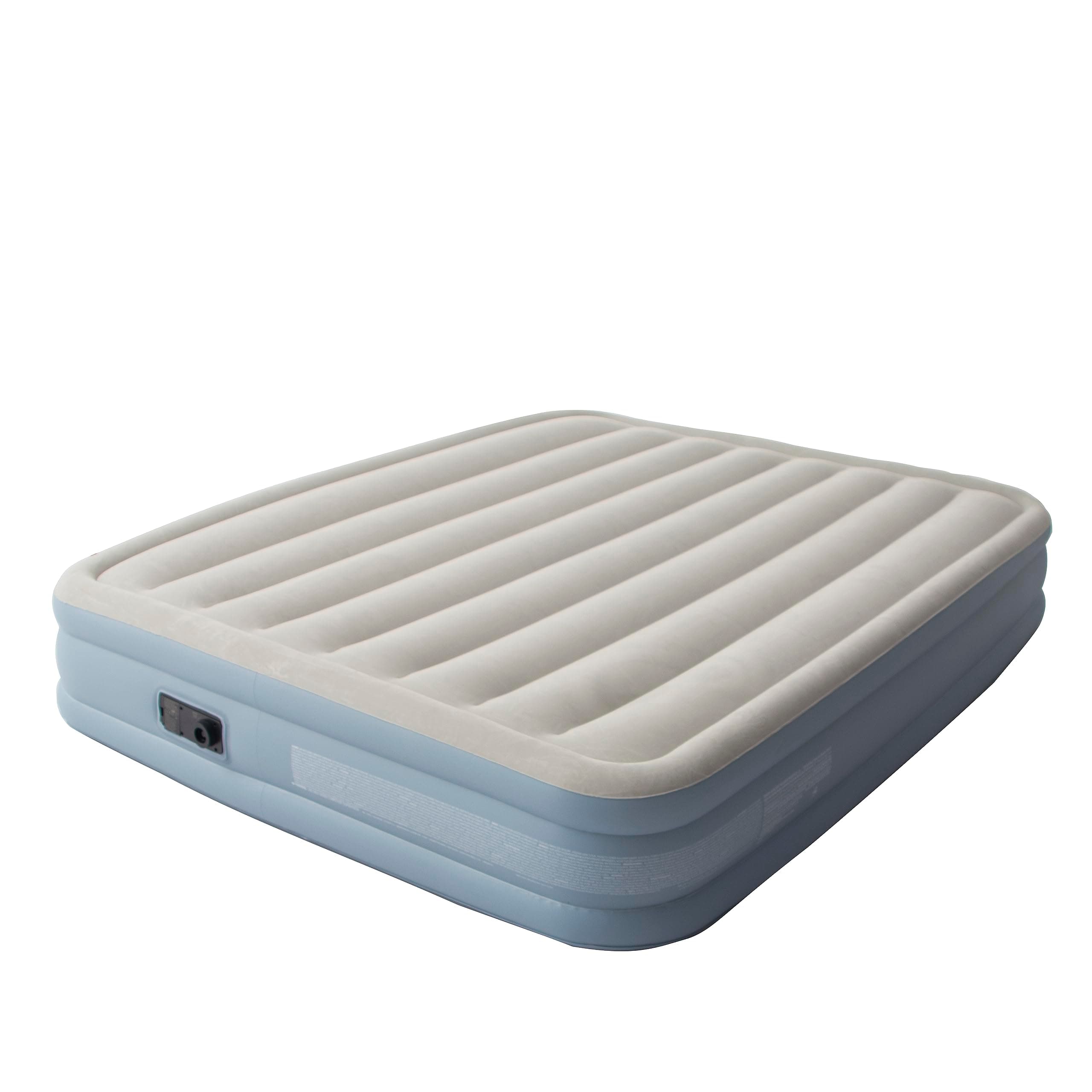 🌟 RAPTAVIS Queen Luftbett Selbstaufblasend Luftmatratze, Gästebett mit Eingebauter Pumpe 203 x 152 x 46cm Blau & Grau 🌟