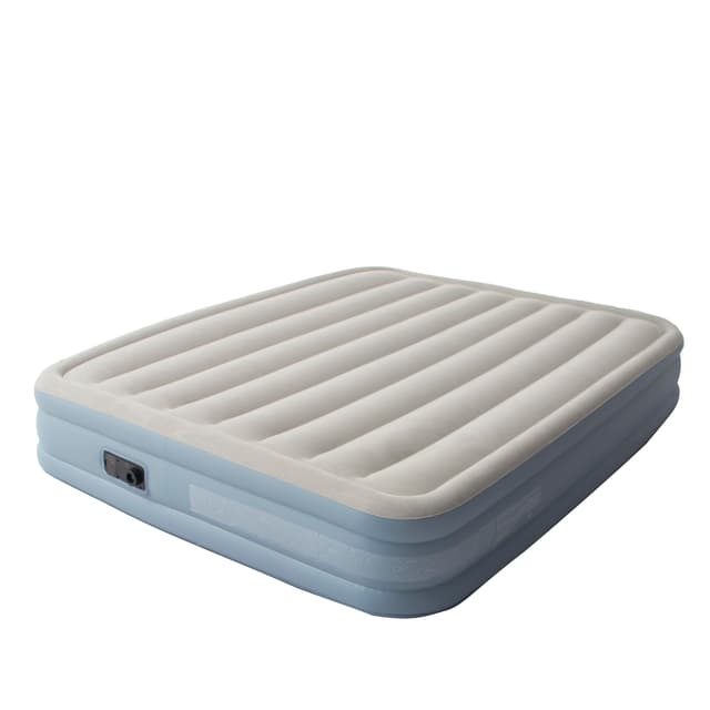 🌟 RAPTAVIS Queen Luftbett Selbstaufblasend Luftmatratze, Gästebett mit Eingebauter Pumpe 203 x 152 x 46cm Blau & Grau 🌟