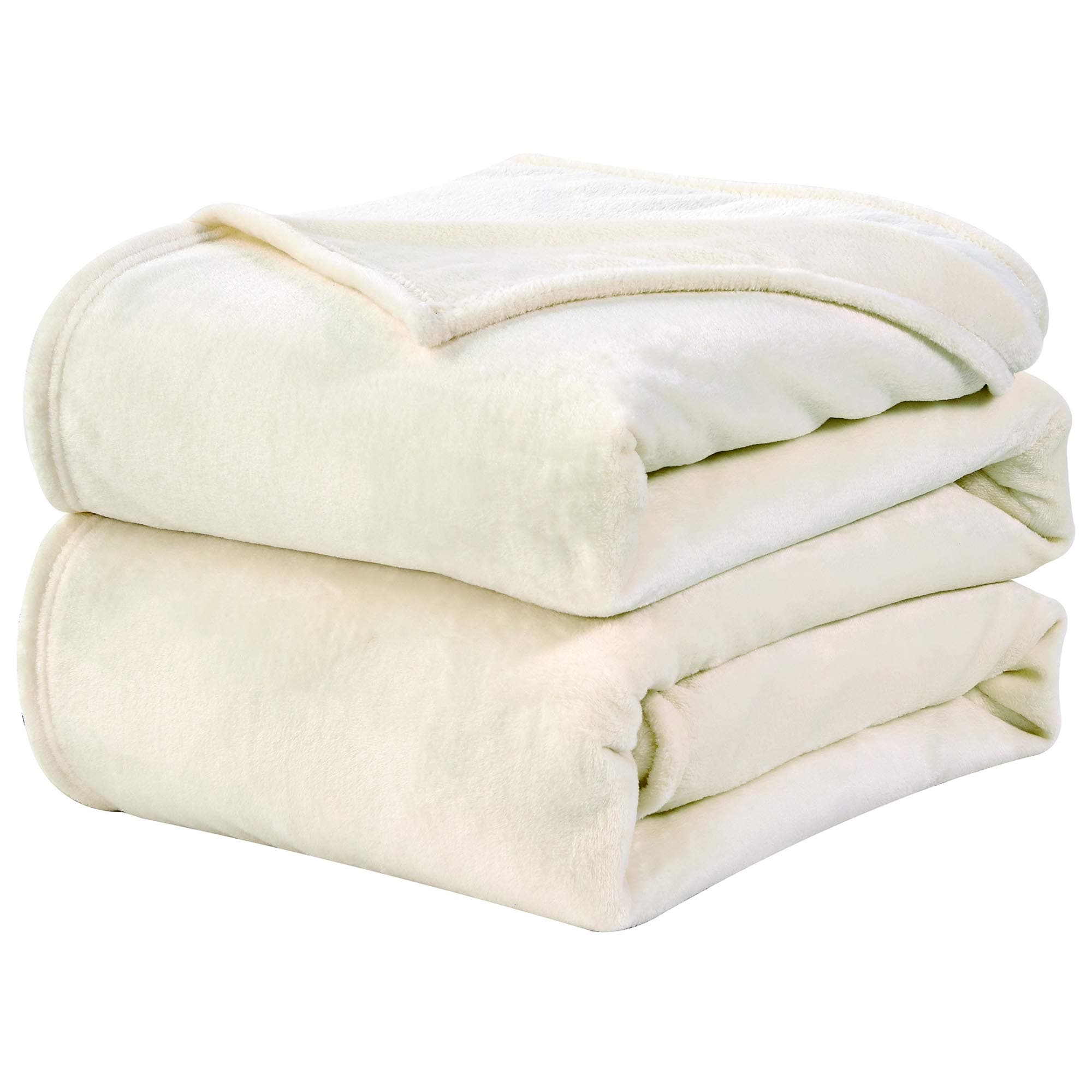 🛋️🌟 WAVVE Kuscheldecke Flauschig Decke Fleecedecke - Sofadecke 150x200 cm Warm Wohndecke Couchdecke, Creme Decke Weich Sofaüberwurf XL 150 x 200 cm Creme