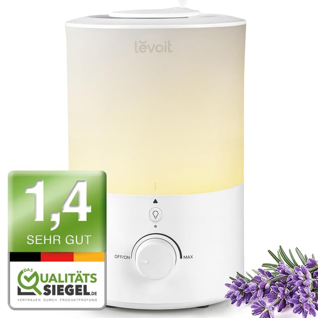 LEVOIT Top-Fill Luftbefeuchter 3L mit Nachtlicht, 🌿😴 Luftbefeuchter Deal!