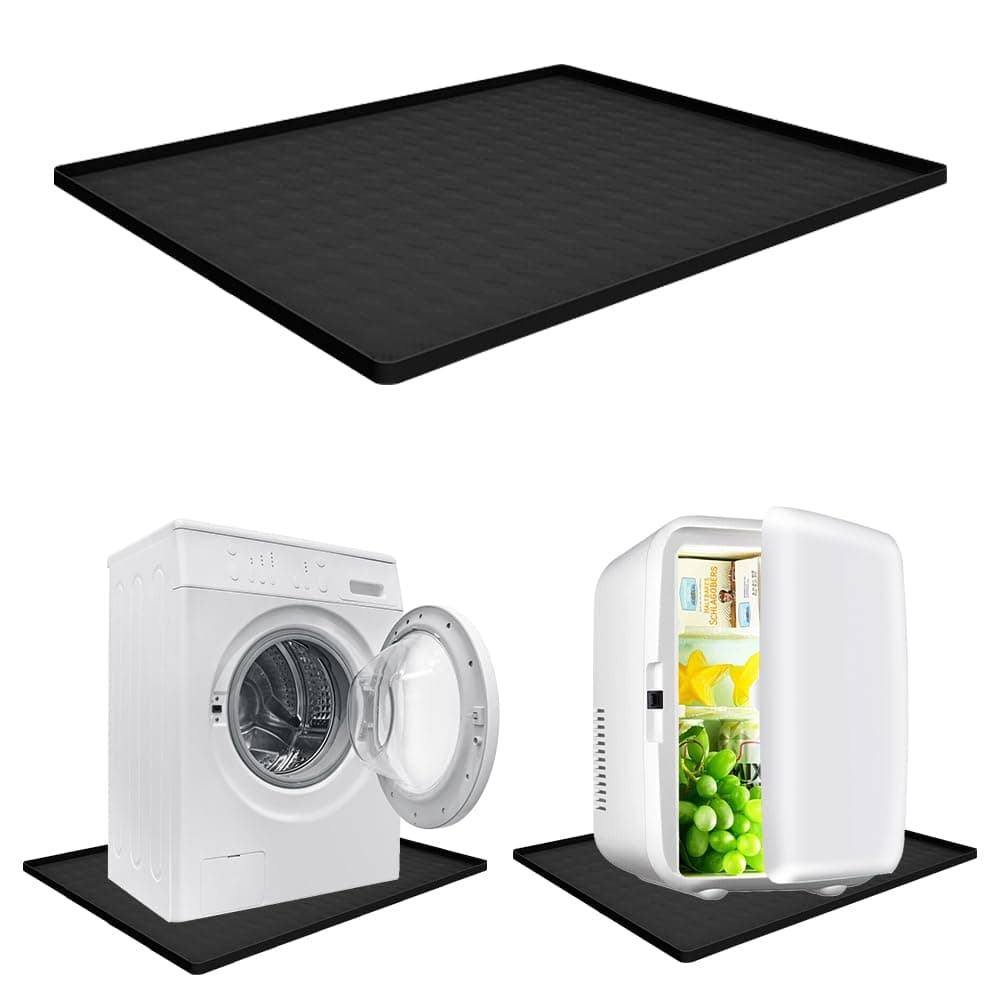 CEWROM Bodenmatte für Kühlschrank mit erhöhtem Rand (Schwarz) - Perfekter Schutz und einfache Reinigung 🌟