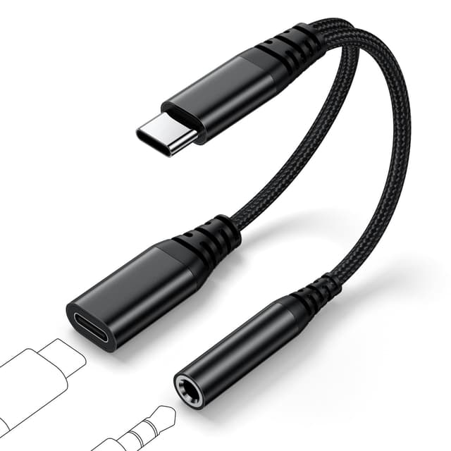 🎧 2-in-1 USB C Kopfhöreradapter & Ladegerät: HIFI-Qualität für iPhone & Samsung 📱