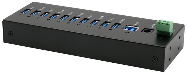 🔥 EX-11230HMS 10 Port USB 3.2 Gen 1 HUB Din-Rail Kit und Wand VIA VL811+ Chipset 🔥