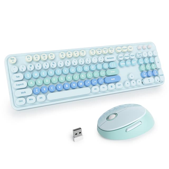 SOLIDEE Kabellose Tastatur und Maus-Kombination (Blue Gradient) - Nur 24.95€ 🌈🖱️
