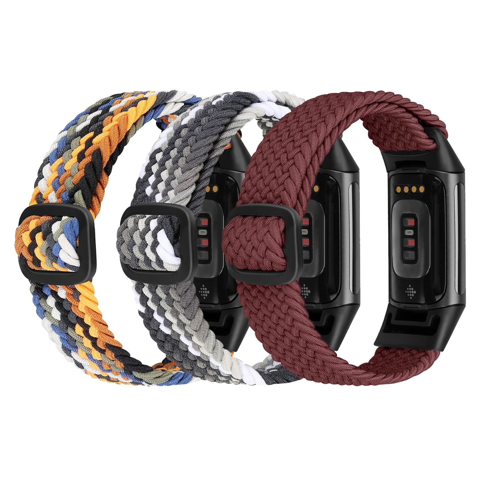 🌟 Ecogbd Elastisches Nylon Ersatzarmband für Fitbit Charge 5 🌈