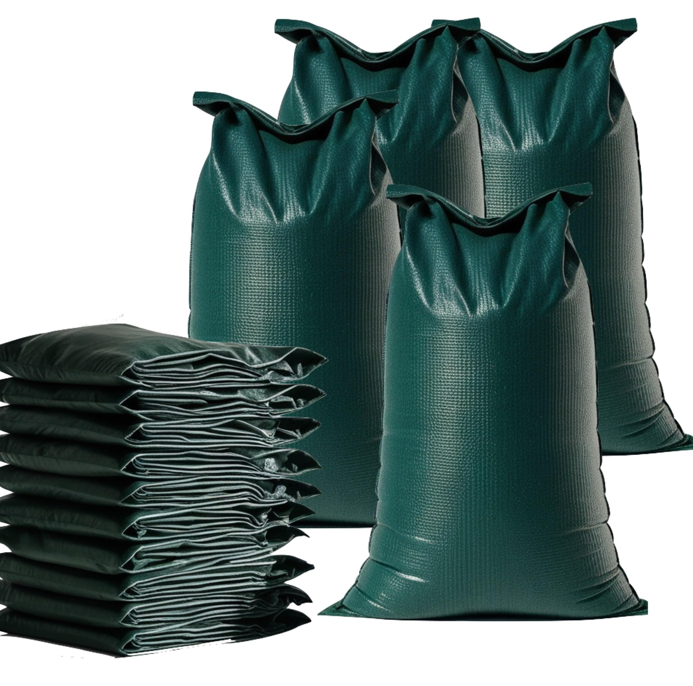 🌊🛡️ 10x Sandsack 50x60 cm zum Wasserschutz bei Hochwasser - Hochwasserschutz mit Schnürband - Sack & Gewebesack ungefüllt