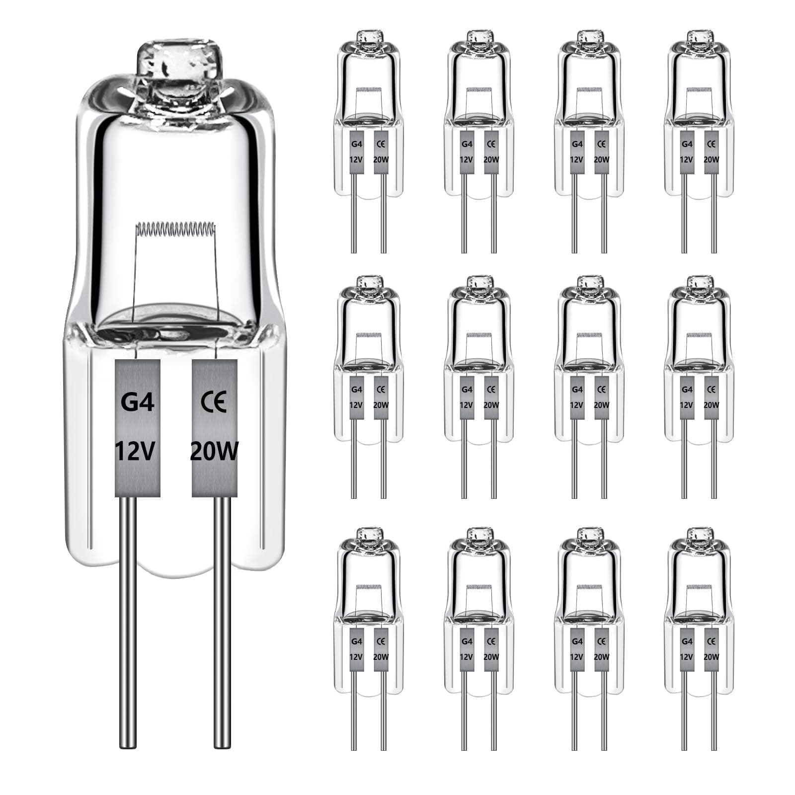Angebot: 12 Stück G4 Halogenglühbirne 20W 2700k warmweiß 240LM 🔥🌟