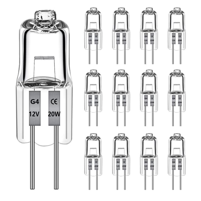 Angebot: 12 Stück G4 Halogenglühbirne 20W 2700k warmweiß 240LM 🔥🌟