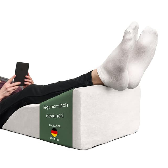 Ergonomisches Venenkissen zum Beine hochlagern 🌱 Beinauflage zum Beine hochlegen 🦵 Beinhochlagerungskissen - Keilkissen Stützkissen für Beine & Knie