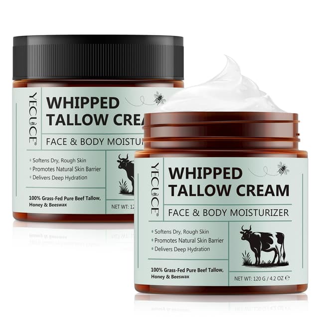 🌿🌺 Rindertalg Hautpflege 🐄💧 100% Gras gefüttert - 2er Pack 120 g