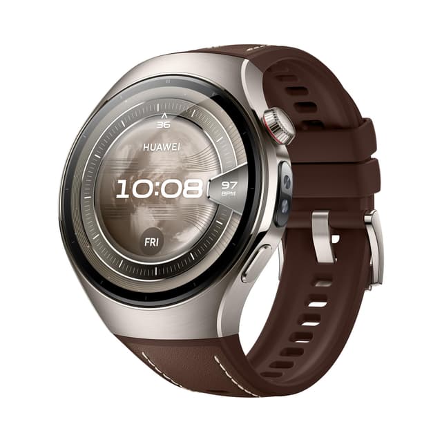 HUAWEI Watch 5 Smartwatch Herren Damen, Health Glance, 5ATM Wasserdicht, GPS, SpO2 an der Fingerspitze, 30 Monate Garantie, 46mm, Braun WATCH 5 46mm Braun 🌟📱⌚️