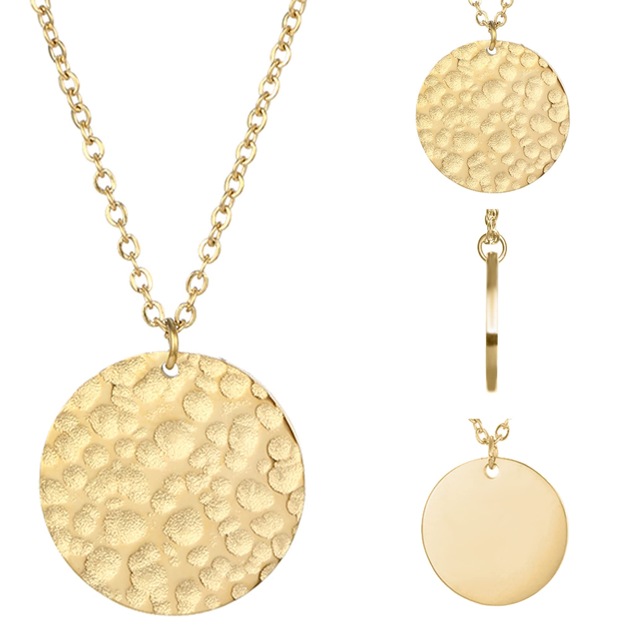 BONNYBIRD® Wasserfeste Edelstahl Boho Halskette Damen in Silber, Gold & Roségold