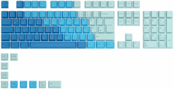 🎮 Glorious Gaming 115x GPBT-Keycaps - Cherry-Profil | Ocean Deutsch Layout