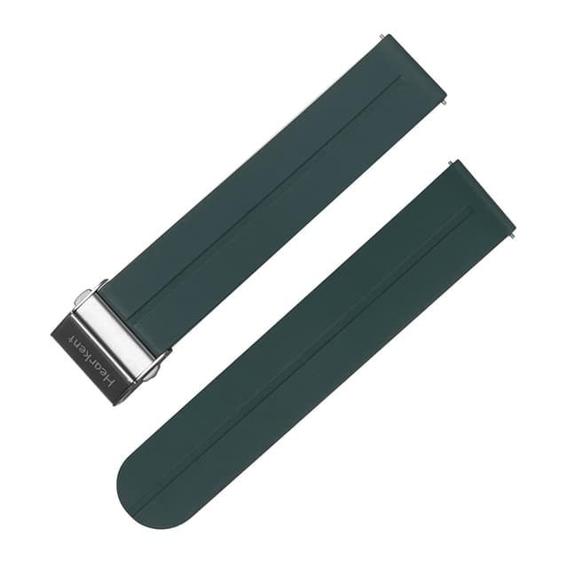 🌟 Angebot: Hearkent 20mm Silikon Uhrenarmband für Männer grün 🕒
