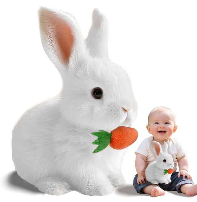 🐰🥕 ANSTEN Interaktiver Bunny Pal - Realistisches Kaninchen Spielzeug 2025 🥚🎁