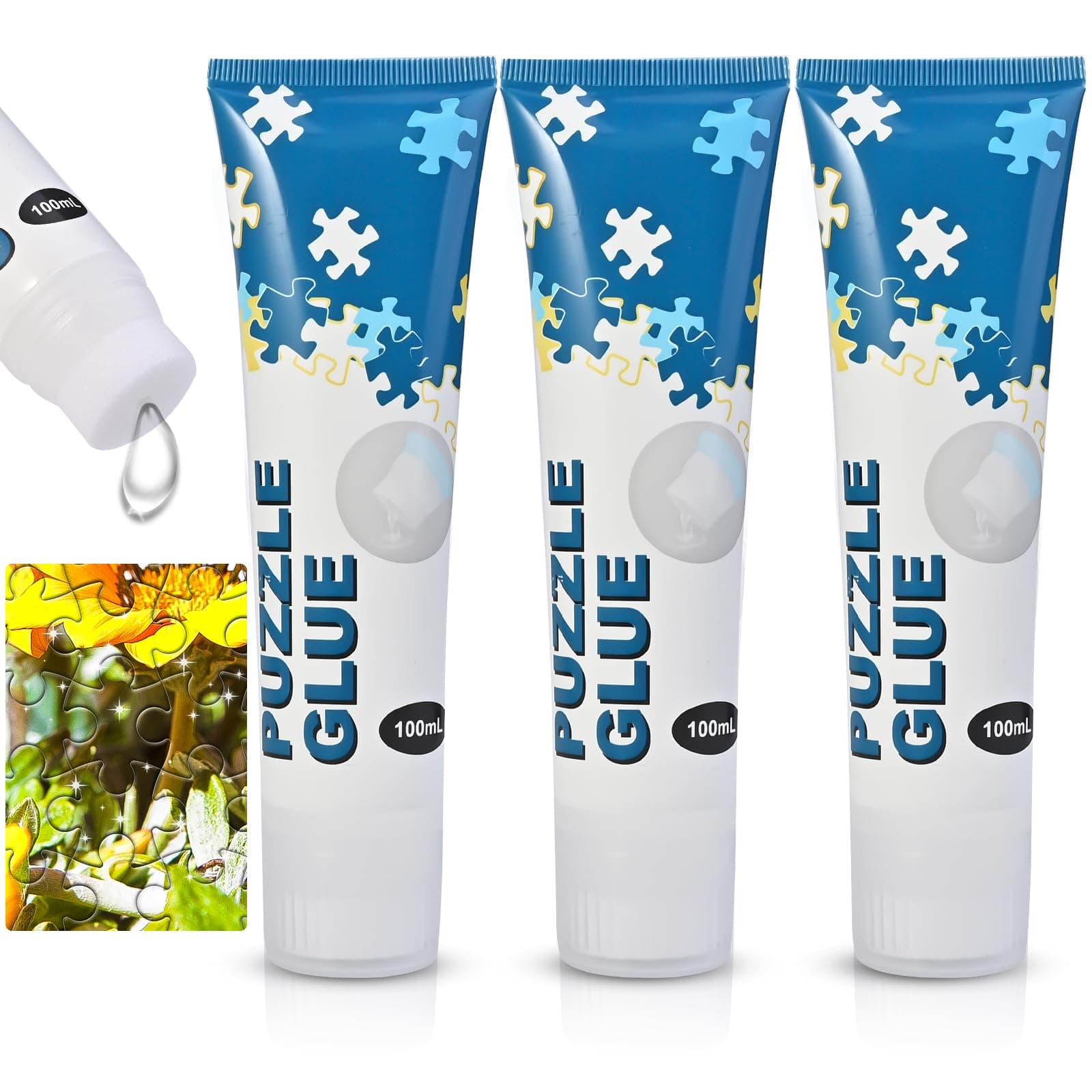 🧩 Faburo Puzzle Kleber Transparent 3er-Pack - Puzzle Conserver - 300ml Puzzle Zubehör