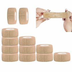 ANAMPION Selbstklebender Verband 12Rollen, 2.5cm x 4.5m 🩹