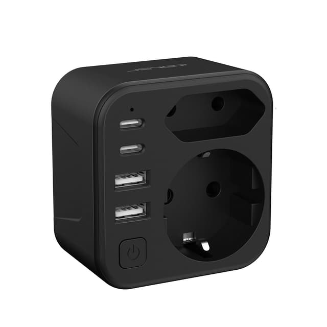 🔌 JSVER Reiseadapter UK 2 Fach mit 4 USB-Anschlüssen 🌍