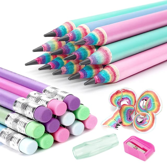 Hanffero Regenbogen Bleistifte - 24 Stück (1er Pack)