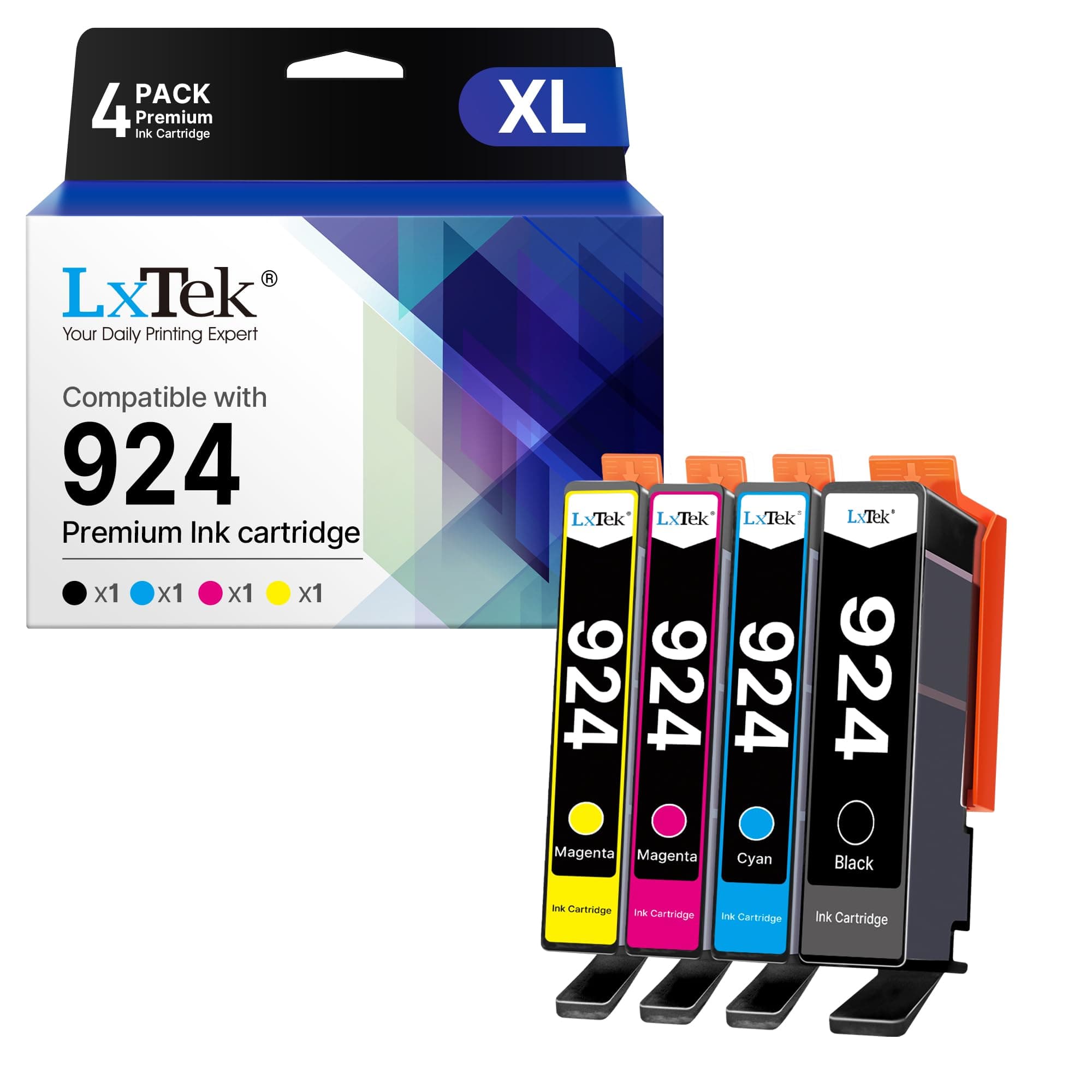 🌟 LxTek 924 Druckerpatronen Multipack Kompatibel für HP OfficeJet Pro 8120e 8122e 8124e 8125e 8130e 8132e 8134e 8135e 8138e 8139e
