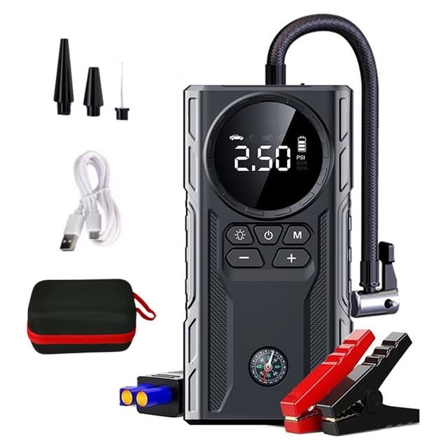 🚗 Mioloe 1800A Starthilfe Powerbank mit Kompressor - Deal des Tages 🌟
