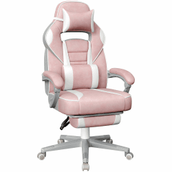 🌟 SONGMICS Bürostuhl OBG073P01 Pastellrosa + Cremeweiß: Ergonomie & Komfort! 🪑