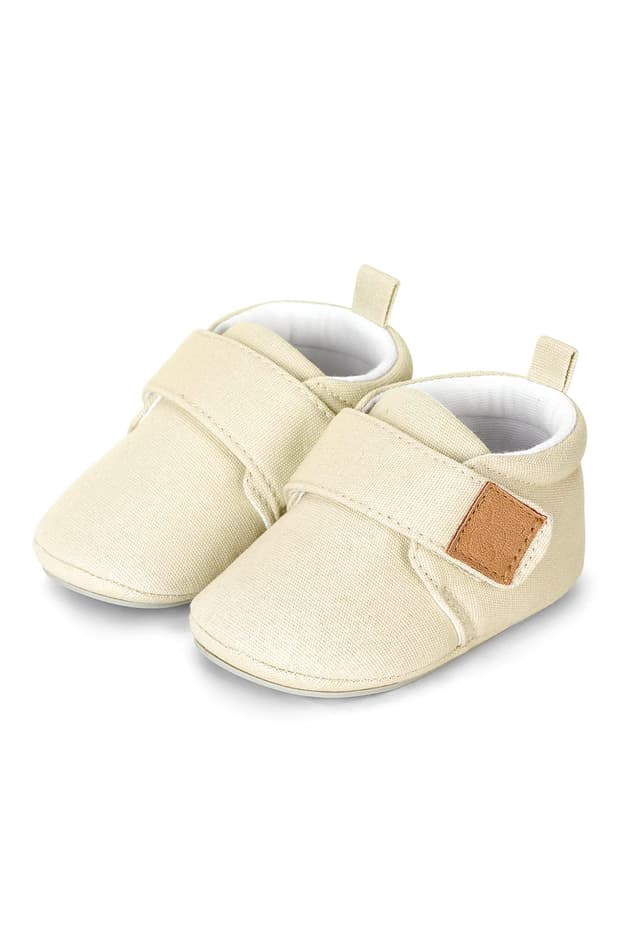👶 Sterntaler Krabbelschuhe uni - Baby Schuhe aus Canvas mit Klettverschluss - Baby und Kleinkind Hausschuh 🌟