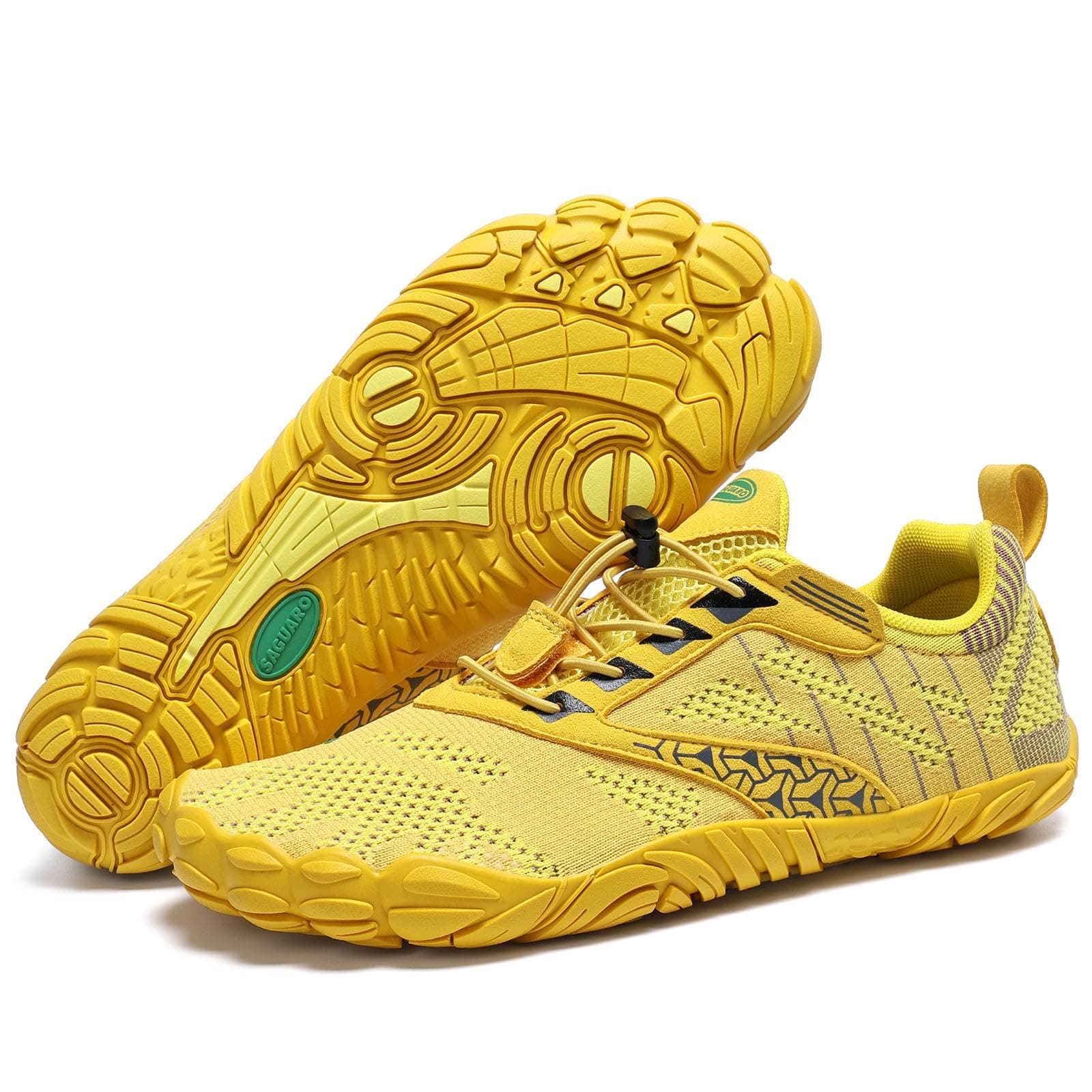 SAGUARO Unisex Barfußschuhe Damen Herren 🏃🏼‍♂️ Fitnessschuhe Gelb Gr.36-48 42 EU