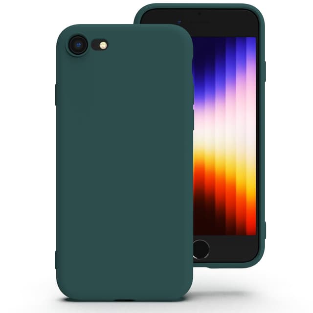 Zuvirelx Glatte Silikon hülle für iPhone SE 2020/2022, iPhone 8/7 - Tiefgrün iPhone 7/8/SE Tiefgrün 📱